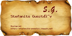 Stefanits Gusztáv névjegykártya